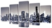 vidaXL Canvasdoeken monochroom New York skyline 100 x 50 cm