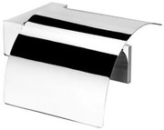 Geesa Modern Art Toiletrolhouder met klep Chroom 91350802