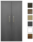 Sanicare kolomkast met luxe chromen greep 67x160x32cm antraciet