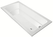 Xenz Bodysize Ligbad - 190x90x48 - afvoer uiteinde - acryl - wit 6975-01
