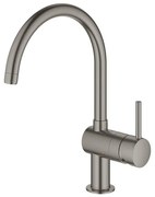 GROHE Minta Keukenkraan - hoog - draaibare ronde uitloop - hard graphite geborsteld 32917AL0