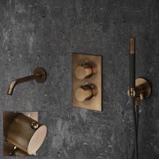 Saniclear Antique Curved Pro inbouw badkraan verouderd messing