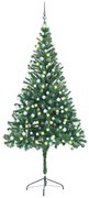 vidaXL Kunstkerstboom met LED's en kerstballen 910 takken 210 cm