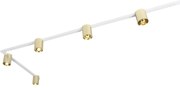 1-fase railsysteem met 5 spots goud met wit - Rondoo Up
