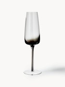 Mondgeblazen champagneglazen Smoke met kleurverloop, 4-delig