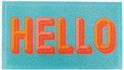 Wasbare deurmat Blue Hello
