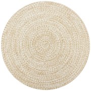 vidaXL Vloerkleed handgemaakt 120 cm jute wit en naturel