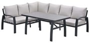 Garden Impressions Cameron lounge dining set 3-delig links - desert sand