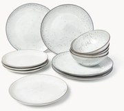 Handgemaakte serviesset Nordic Sand, 4 personen (12-delig)