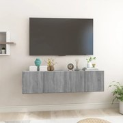 vidaXL Tv-hangmeubelen 2 st 60x30x30 cm bewerkt hout grijs sonoma