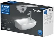 Duravit Me by starck fonteinset 40x22cm met koudwaterkraan en sifon wit 47174000A1