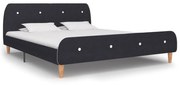 vidaXL Bedframe stof donkergrijs 160x200 cm