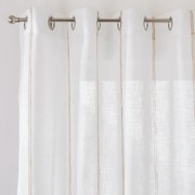 Glasgordijn met streepjes en oogjes, NYONG