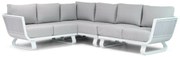 Hoek loungeset 6 personen Rope Wit  Santika Furniture Santika Corniche