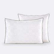 Kussensloop in gewassen satijnkatoen, Victor, dambord motief