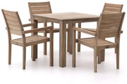 ROUGH-S dining tuinset 90cm 5-delig stapelbaar