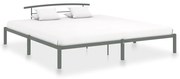 vidaXL Bedframe metaal grijs 180x200 cm