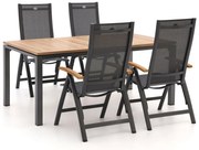 Hartman Troy/Linosa 180cm dining tuinset 5-delig verstelbaar