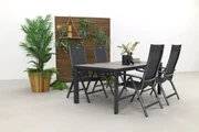 Hartman Roma/Kings verstelbare tuinset antraciet - 180x100 cm.