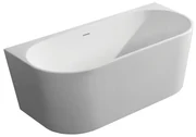 Saniclass Half vrijstaand ligbad - 170x75x58cm - overloop - half vrijstaand - wit 21.3695