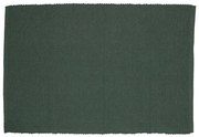 Placemat geribbeld, GOTS bio-katoen, donkergroen, 35 x 50 cm