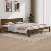 vidaXL Bedframe massief hout honingbruin 180x200 cm 6FT Super King