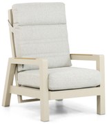 Verstelbare Tuinstoel Aluminium/Polywood (teakfinish) Taupe-naturel-bruin Lifestyle Garden Furniture Evora