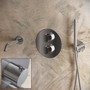 Saniclear Talpa Stripes inbouw badkraan rond chroom