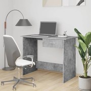 vidaXL Bureau 100x50x76 cm bewerkt hout betongrijs