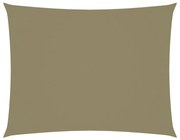 vidaXL Zonnescherm rechthoekig 2,5x4 m oxford stof beige