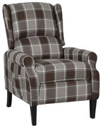 vidaXL Fauteuil stof bruin