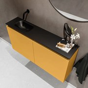 Mondiaz Ture 100cm toiletmeubel ocher met wastafel urban links geen kraangat