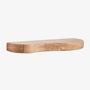 Nireimi Wandplank Met Opbergruimte Van Acaciahout ↔︎ 90 Cm - Sklum