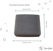 Pot Patt Black Washed