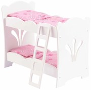 KidKraft Poppenstapelbed 52,7x29,5x44,5 cm wit 60130