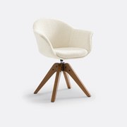 Draaibare bureaustoel in bouclé, Melona