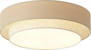 Moderne plafonnière beige 50cm 3-lichts - Drum Duo