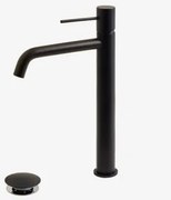 Orveta Click-clack Messing Wastafelkraan En Afvoerklepset Matzwart & ↑30 Cm & Klep Met Overloop - Sklum