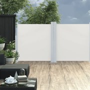 vidaXL Tuinscherm uittrekbaar 117x600 cm crèmekleurig