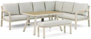 Dining Loungeset 6 personen Aluminium Taupe  Lifestyle Garden Furniture Campa