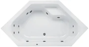 Lambini Designs Venetië bubbelbad 145x145cm elektronisch met 6+4+2 hydrojets RVS