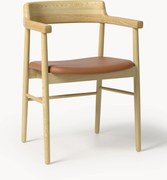 Eetkamerstoel Bohr van eikenhout met armleuningen