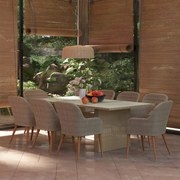 vidaXL 9-delige Tuinset poly rattan bruin