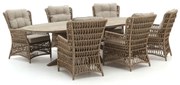 Intenso Milano/ROUGH-Y 280cm lounge-dining tuinset 7-delig