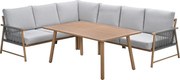 Garden Impressions Hannie lounge dining set 5-delig - light teak look