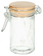 Beugelpotje met houten dop, glas, 90 ml