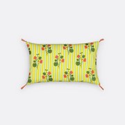 Kussenhoes met Oost-Indische kers en strepen 50x30 cm, Lena