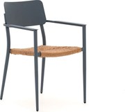 Dining tuinstoel | Bellagio  Cino | Wicker (vlechtwerk) | Blauw | Stapelbaar | Kees Smit Tuinmeubelen