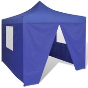 vidaXL Vouwtent met 4 zijwanden 3x3 m blauw