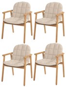 4 Seasons Outdoor Samos dining tuinstoel teak terre 4 Seasons Outdoor set van 4